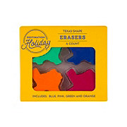 Destination Holiday Texas Shaped Erasers -  Assorted Colors