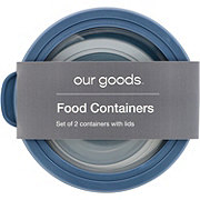 our goods Round Food Containers - Blue