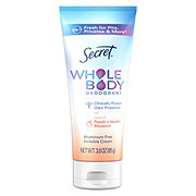 Secret Whole Body Aluminum Free Deodorant Invisible Cream - Peach & Vanilla