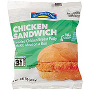 Hill Country Fare Fully Cooked Frozen Chicken Sandwich