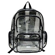 Tech Gear Clear Backpack with Trim - Black