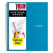 Five Star 1 Subject Wide Ruled Spiral Notebook - Tidewater Blue