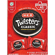 H-E-B Twisters Sandwich Cookies 2-ct Packs - Texas-Size Pack