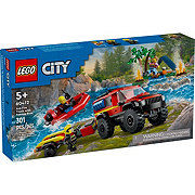 LEGO City 4x4 Fire Truck with Rescue Boat Set