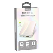 Helix TurboVolt 5,000 mAh Portable Power Bank - White
