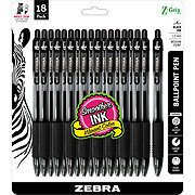 Zebra Z-Grip 1.0mm Retractable Ballpoint Pens - Black Ink