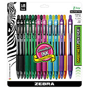 Zebra Z-Grip 1.0mm Retractable Ballpoint Pens - Assorted Ink