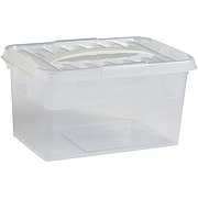 Destination Holiday Storage Bin With Two Tier Organizer Small - Clear