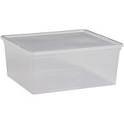 Destination Holiday Storage Bin with Lid - Clear