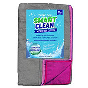 Bright Box Smart Clean Microfiber Cloths - Pink, 12 Pk