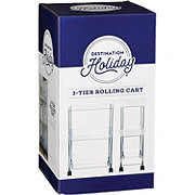Destination Holiday Three Tier Rolling Cart - Clear