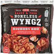 H-E-B Fully Cooked Frozen Boneless Chicken Wyngz – Hickory BBQ