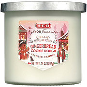 H-E-B Flavor Favorites Creamy Creations Gingerbread Cookie Dough Scented Candle