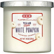 H-E-B Flavor Favorites Texas Roots White Pumpkin Scented Candle