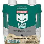 MUSCLE MILK Plant Protein Shake 4 pk Caramel Vanilla 