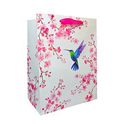 Marcel Schurman Hummingbird Cherry Blossoms Gift Bag - White