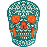 Destination Holiday Dia de los Muertos Sugar Skull Plate - Teal