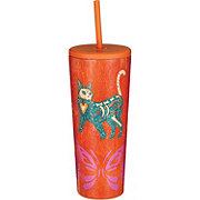 Destination Holiday Dia de los Muertos El Gato Tumbler - Orange