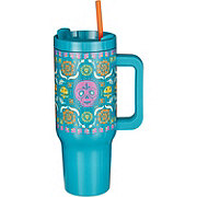 Destination Holiday Dia de los Muertos Sugar Skull Tumbler - Turquoise