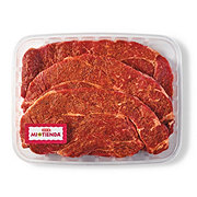 H-E-B Mi Tienda Seasoned Boneless Beef Chuck Steaks – Orange Pepper – Value Pack