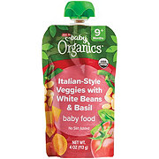 H-E-B Baby Organics Food Pouch - Italian-Style Veggies with White Beans & Basil 