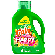 Gain Happy HE Liquid Laundry Detergent, 61 Loads - Hibiscus Hula