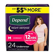 Depend Night Defense Overnight Underwear - Medium