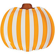 Destination Holiday Halloween Striped Pumpkin Paper Plates