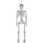 Destination Holiday Halloween Posable Skeleton - Silver Chrome