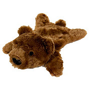 Woof & Whiskers Flat Plush Dog Toy - Brown Bear