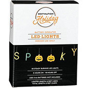 Destination Holiday Halloween LED Spooky Banner String Lights