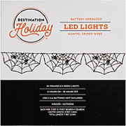 Destination Holiday Halloween LED Spider Webs Mantel Lights