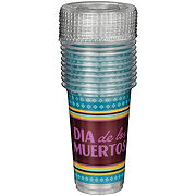 Destination Holiday Dia de los Muertos Cups with Straw Lids, 16 oz