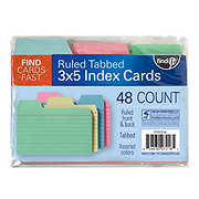 Find It Tabbed Index Cards - Assorted Colors, 48 Ct
