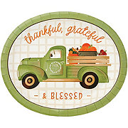 Destination Holiday Thanksgiving Truck Oval Plate