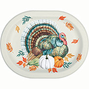 Destination Holiday Thanksgiving Oval Paper Plate