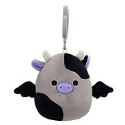 Squishmallows Cow Bat Halloween Clip-On Plush