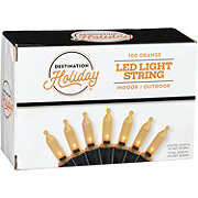 Destination Holiday Halloween LED 100 Count Orange String Lights