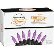 Destination Holiday Halloween LED 100 Count String Lights - Purple