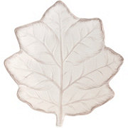 Destination Holiday Fall Leaf Dish - White