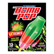 Bomb Pop Extremes Super Sour Strawberry Ice Pops