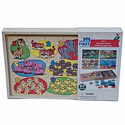 My First Moments 4-in-1 Wooden Puzzle with Storage Case