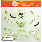 Destination Holiday Halloween Glow Skeleton Gel Window Cling