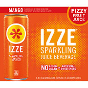 Izze Sparkling Juice Mango 6 pk Cans
