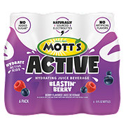 Mott's Active Hydrating Juice Beverage 6 pk Bottles - Blastin Berry