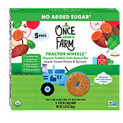 Once Upon a Farm Tractor Wheels Organic Toddler Soft-Baked Bar - Apple, Sweet Potato & Spinach