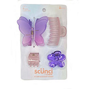 Scunci Kids Mixed Jaw Clips Purple