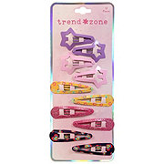 Trend Zone Assorted Shape Print Hair Snap Clips