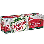 Canada Dry Fruit Splash Cherry Zero Ginger Ale 12 pk Cans