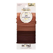 Scunci Tight Hold No Damage Elastic Bands - Brown